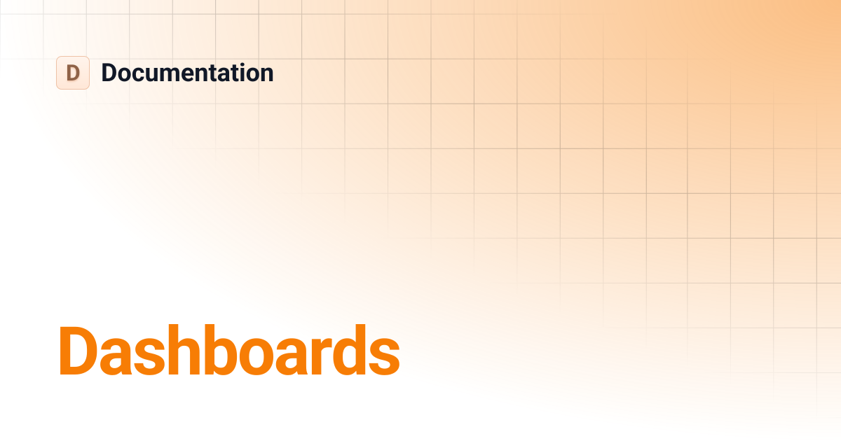 Dashboards | Documentation