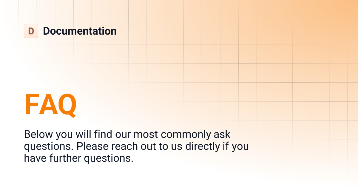 FAQ | Documentation